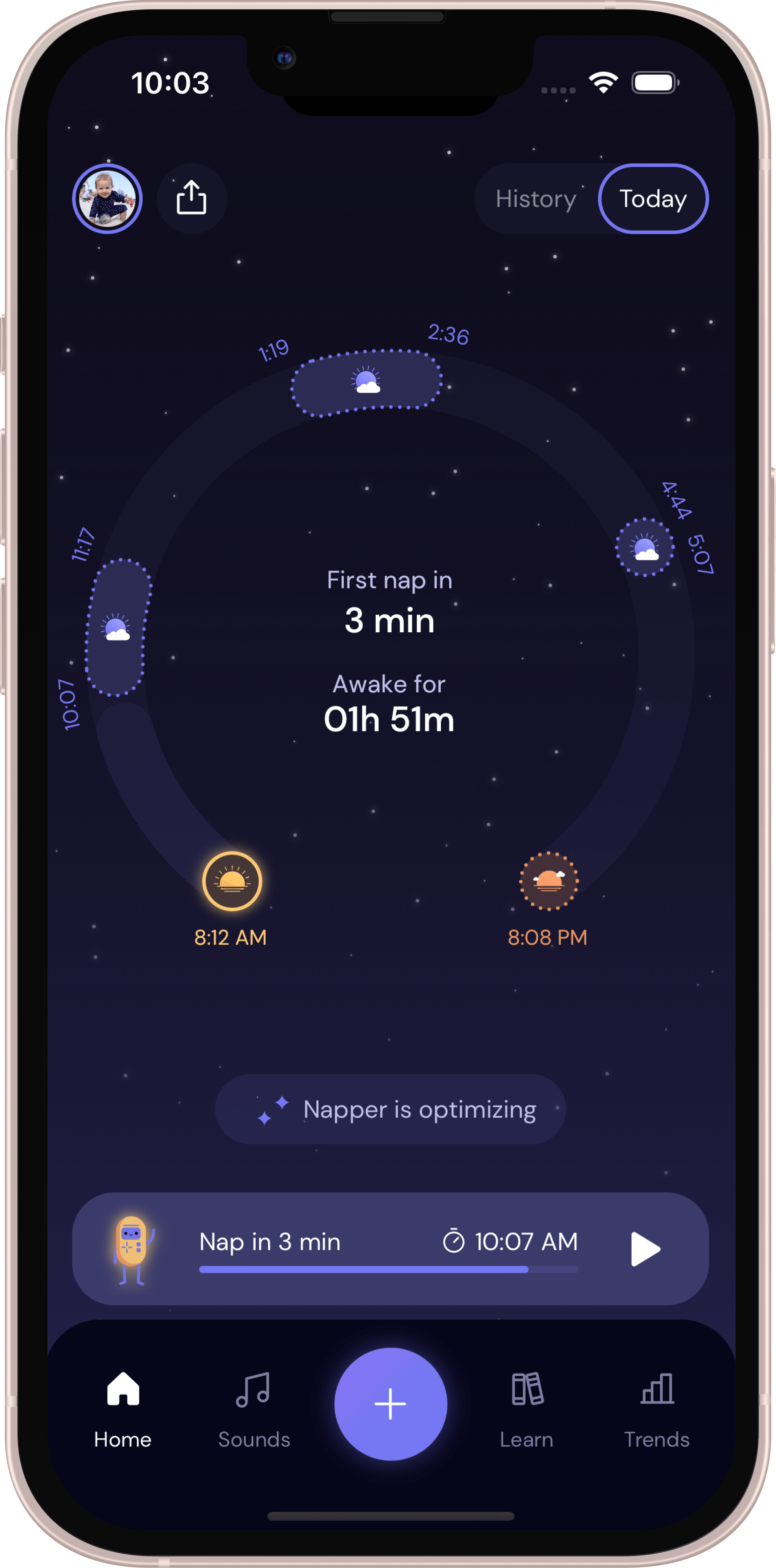 Napper App Baby Schlaftracker & Schlafplan